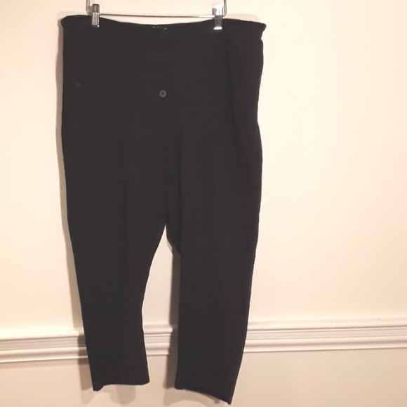 HAZEL BROWN black hemp pants 4 - Picture 1 of 8
